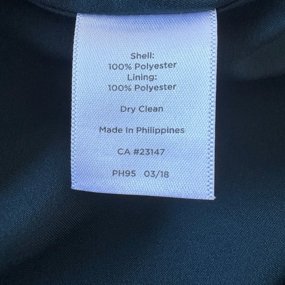 Talbots Cowl Neck Sheath Style Sleeveless Teal Dress Size 16P Sophisticated - Picture 8 of 11